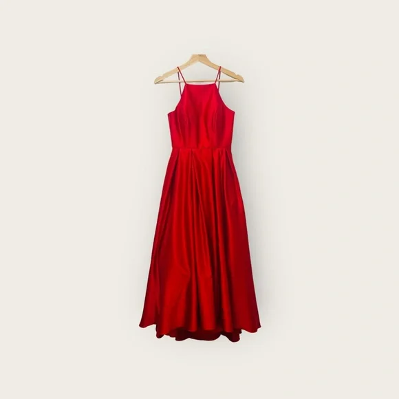 strapless open back dress Tiered Skirt High Low Dress,Red V-Neck Tulle Formal Dress,PD00538, US10 / Champagne main image 0